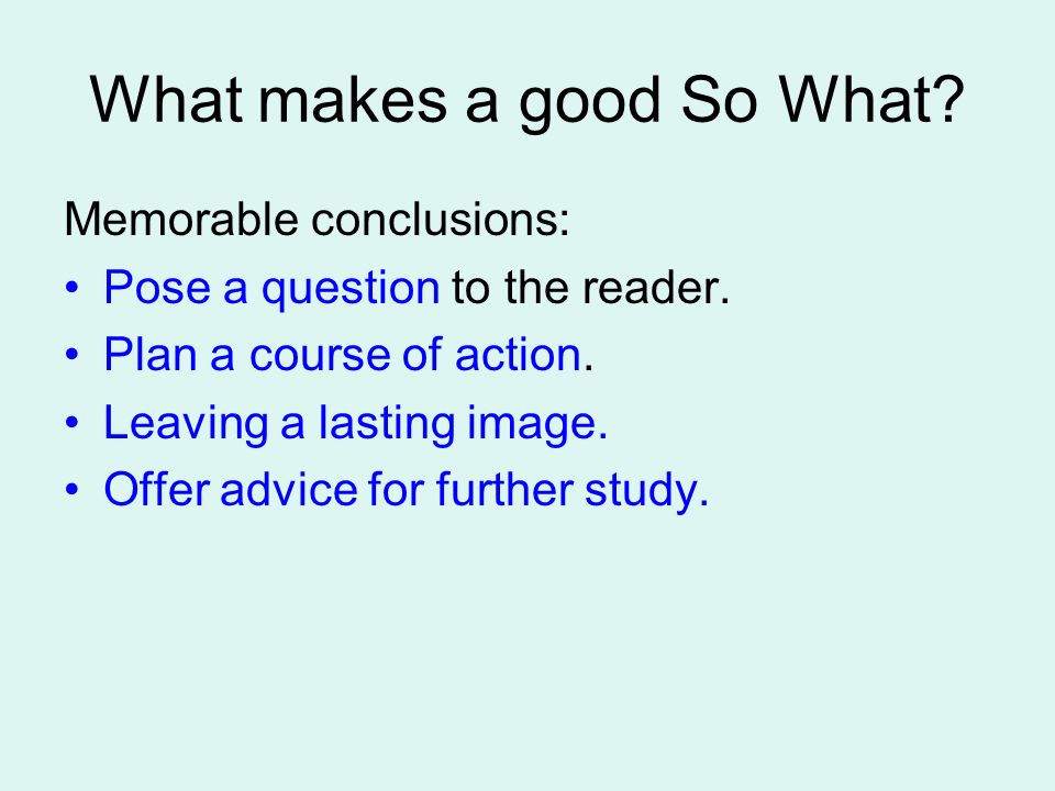 Writing A Thesis Conclusion