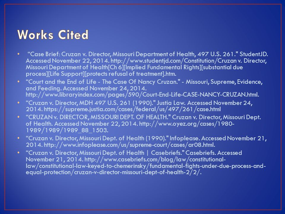 cruzan v missouri case edited cruzan v missouri case edited