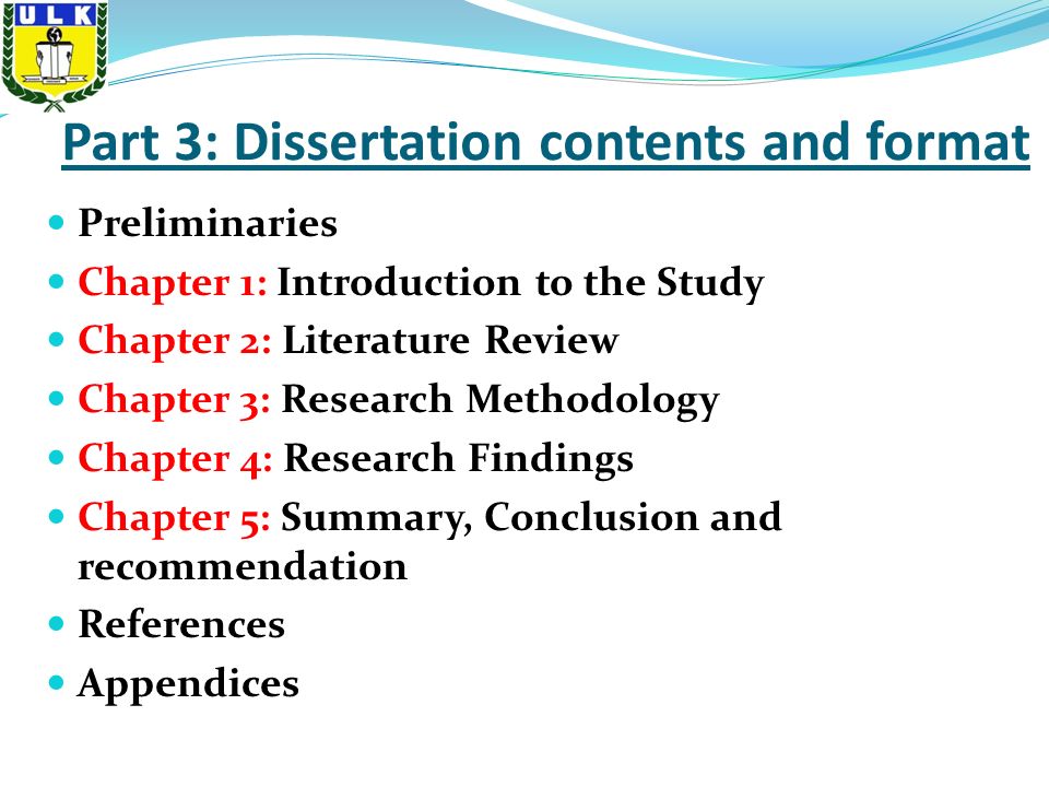 Literature based dissertation introduction