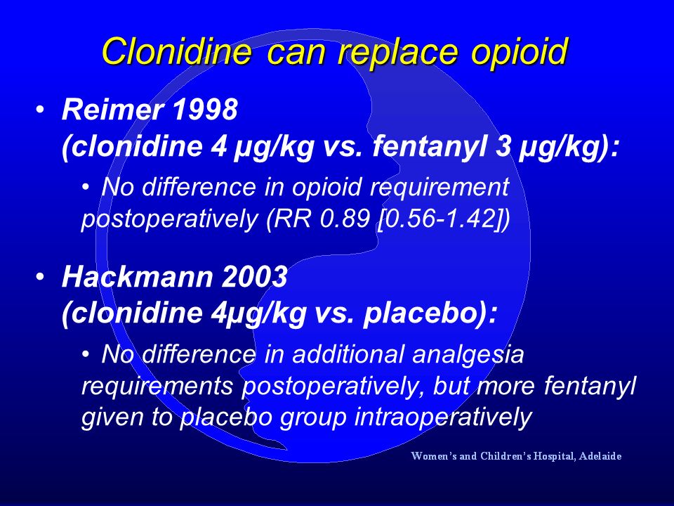 Recent trials on clonidine
