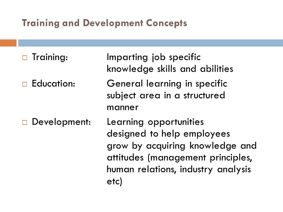 specific skills area