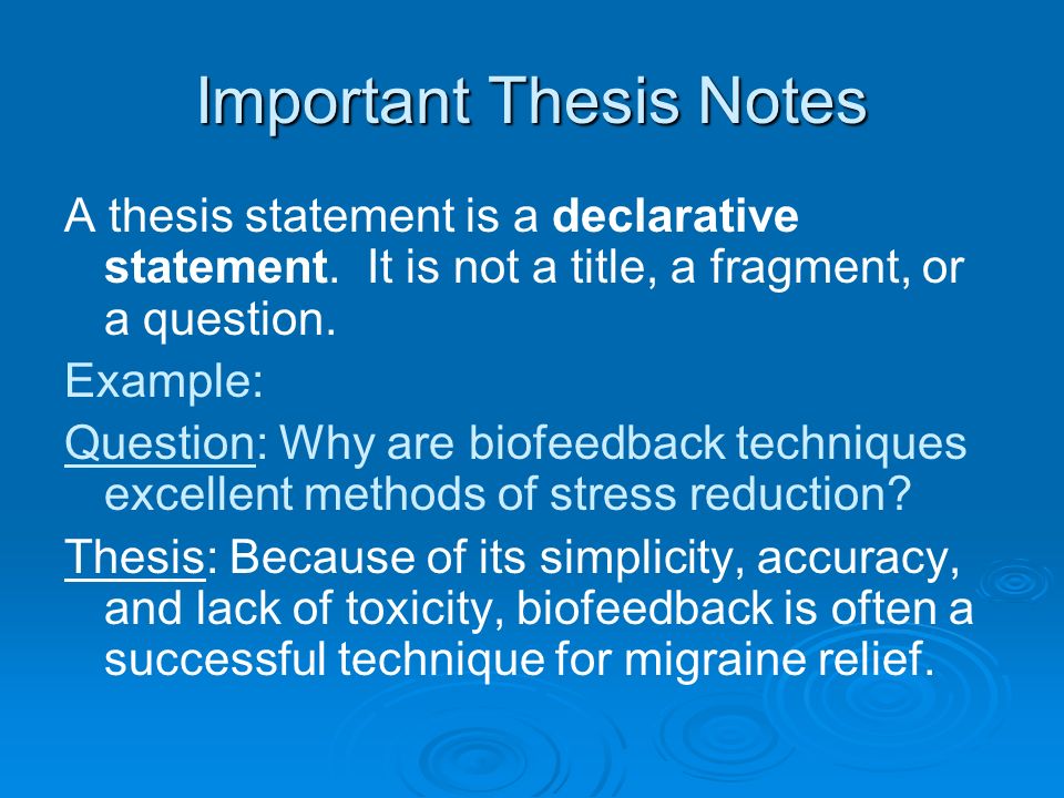 components of a clear and concise thesis statement A thesis statement is the single, specific claim that your essay supports a strong thesis answers the question you want to raise it does so by presenting a topic, the position you wish to defend, and a reasoning blueprint that sketches out your defense of your chosen position. components of a clear and concise thesis statement A thesis statement is the single, specific claim that your essay supports a strong thesis answers the question you want to raise it does so by presenting a topic, the position you wish to defend, and a reasoning blueprint that sketches out your defense of your chosen position.