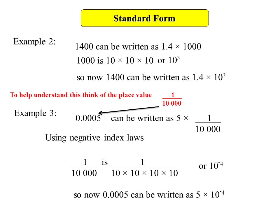 standard form objectives b gradeuse standard index form with and standard form 1038