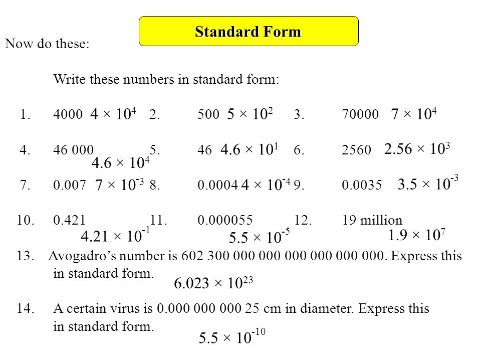 standard form objectives b gradeuse standard index form with and standard form 1038