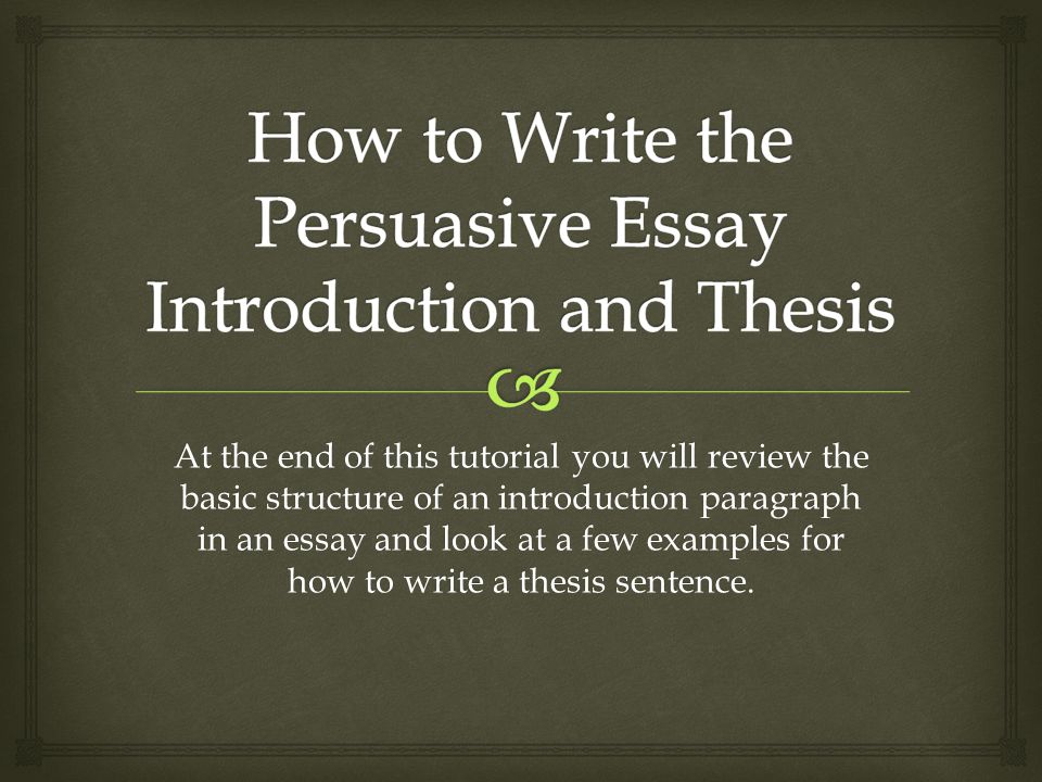 can the thesis be at the end of the introduction can the thesis be at the end of the introduction