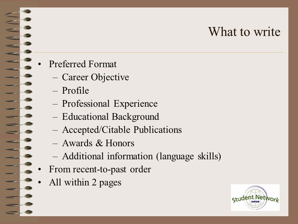 additional information for resumes