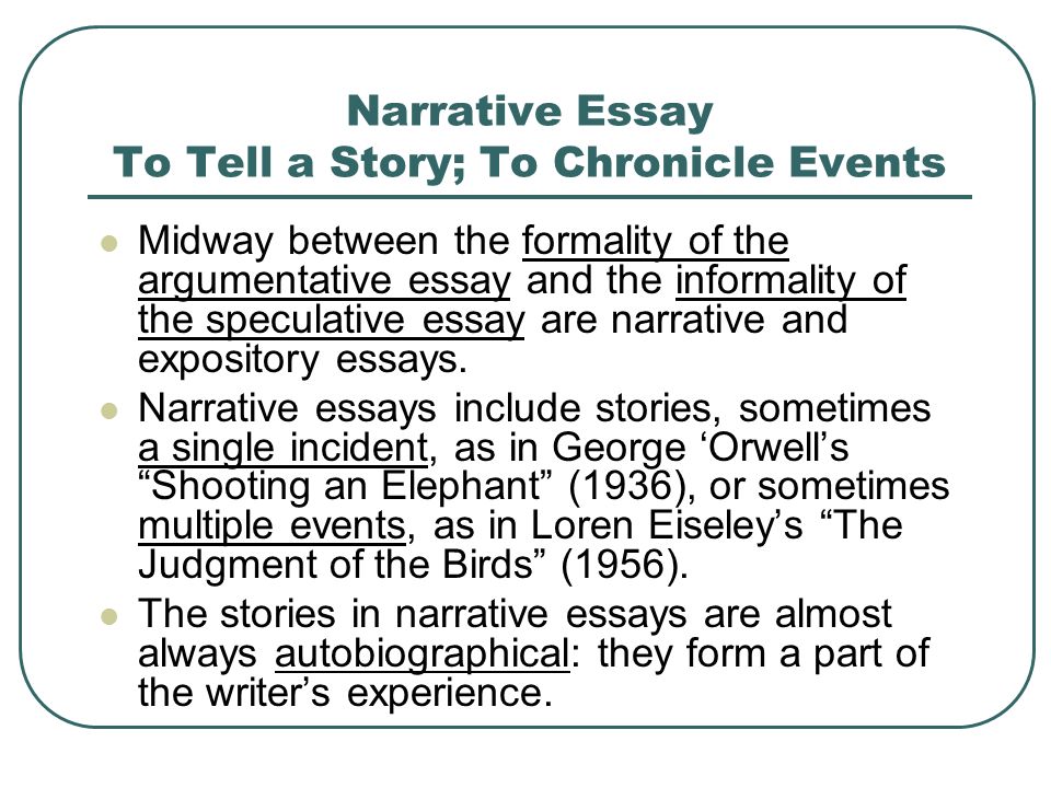 speculative essay