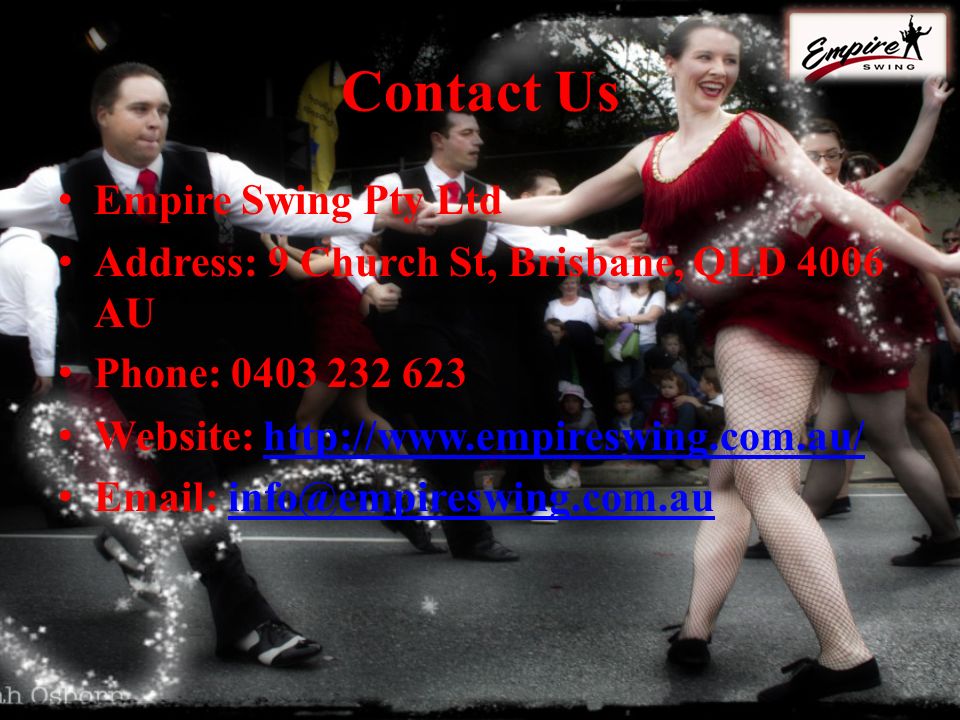 Contact Us Empire Swing Pty Ltd Address: 9 Church St, Brisbane, QLD 4006 AU Phone: Website: