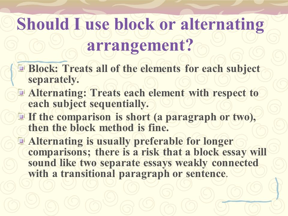 a comparison and contrast essay examples