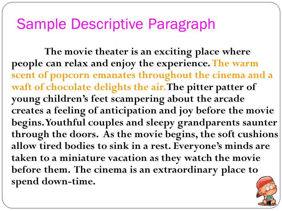 sensory paragraph examples