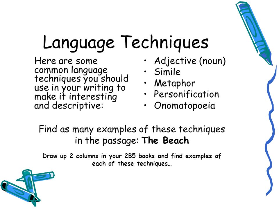 metaphor and language techniques metaphor and language techniques