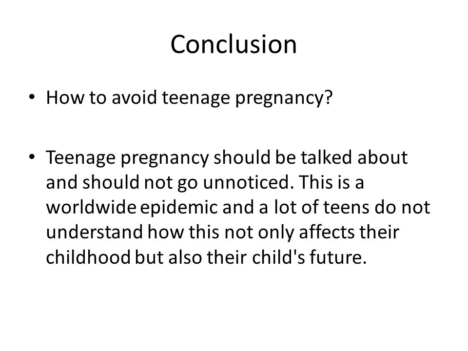 Research Papers On Teenage Pregnancy
