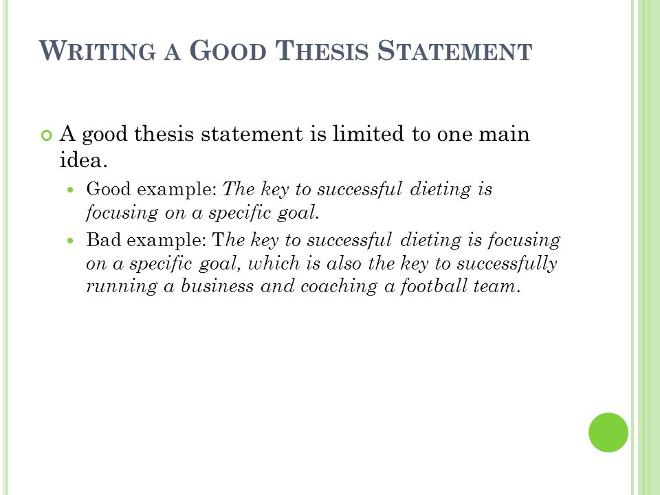 Example Of A Thesis Essay