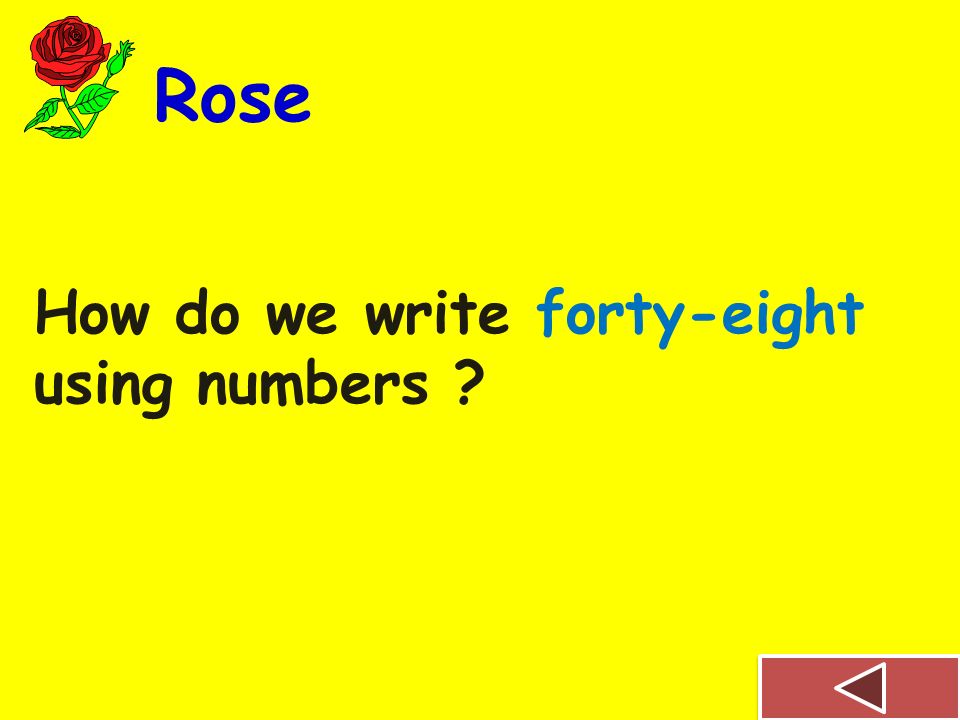 Write names of numbers Even & Odd numbers Skip countingCompare after adding or subtracting Roman numerals