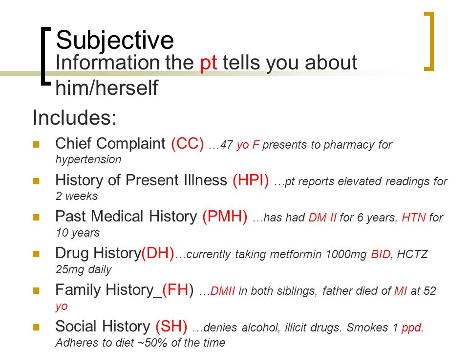 s o a p notes objectives discuss the importance of written hpi format