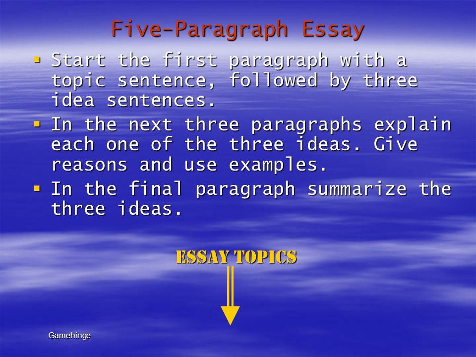 five paragraphs essays A common method for writing an argumentative essay is the five-paragraph approach this is, however, by no means the only formula for writing such essays. five paragraphs essays A common method for writing an argumentative essay is the five-paragraph approach this is, however, by no means the only formula for writing such essays.