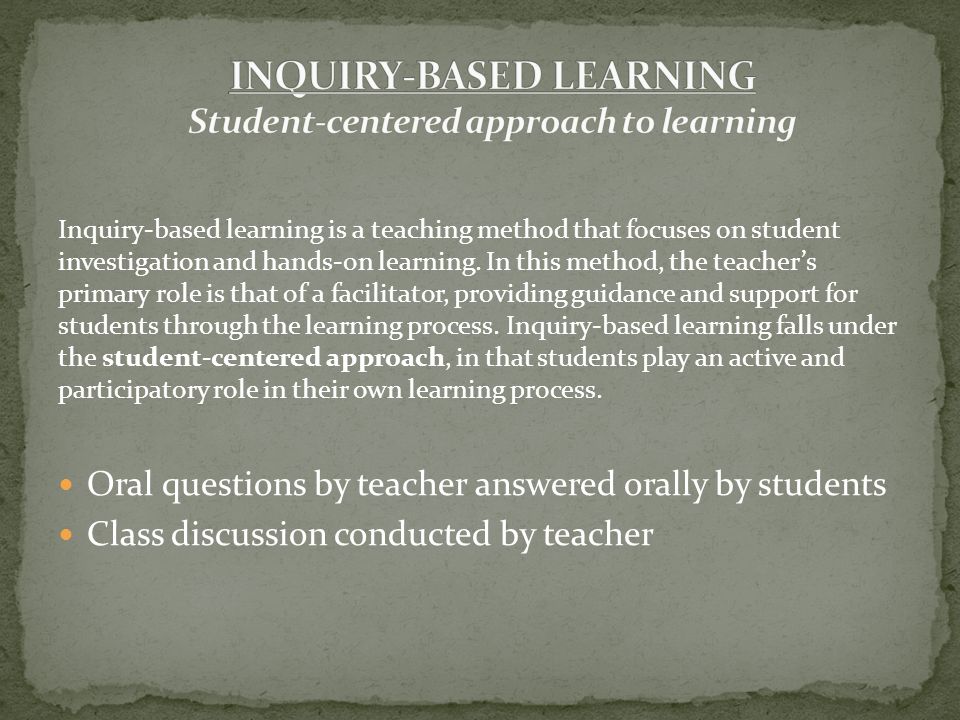 Teaching Methods In Sciences Hungary 2 Main Styles 15 Inquiry Based