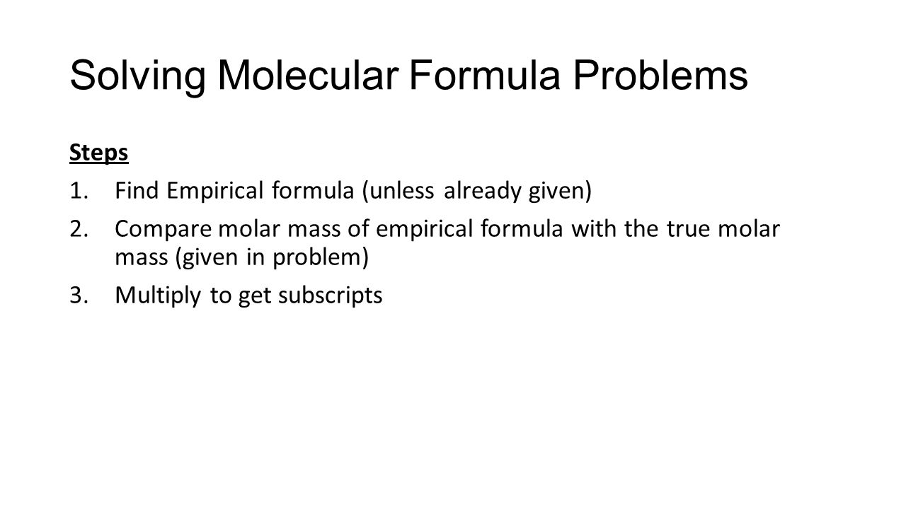How To Solve Mole Problems