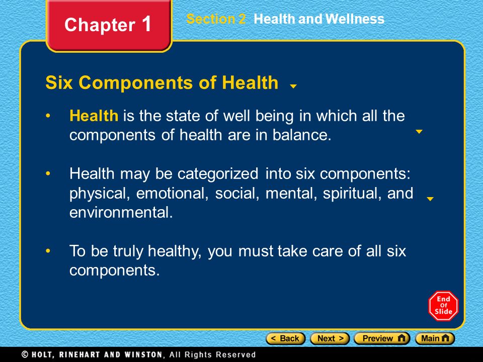 six components of wellness