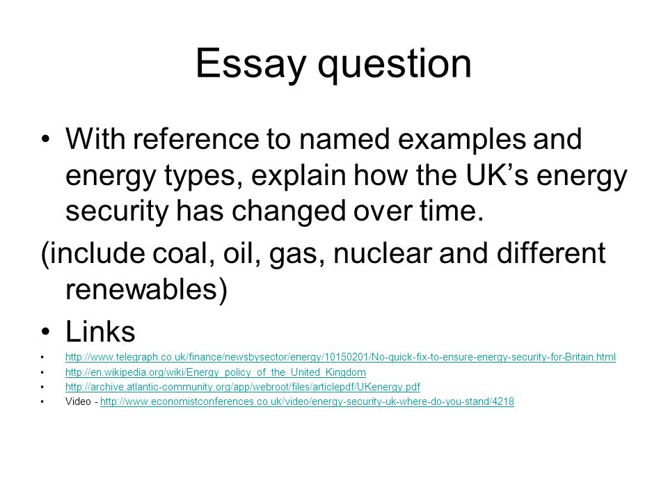 Essay On Energy