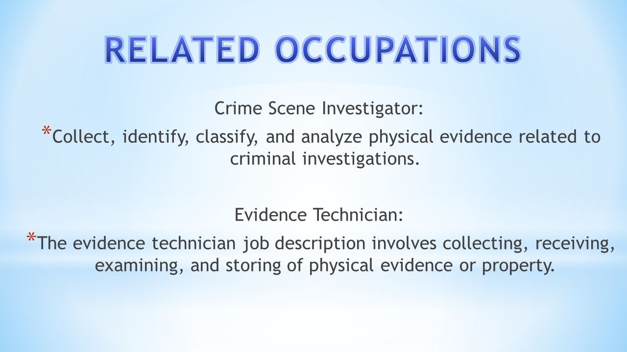 10 crime scene investigator