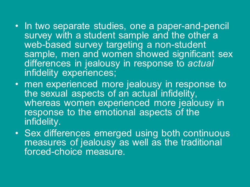 sex differences jealousy evolution physiology and psycholo Sex differences in human jealousy and physiological responses on the consistent with the core evolutionary hypothesis of sex differences in human jealousy. sex differences jealousy evolution physiology and psycholo Sex differences in human jealousy and physiological responses on the consistent with the core evolutionary hypothesis of sex differences in human jealousy.