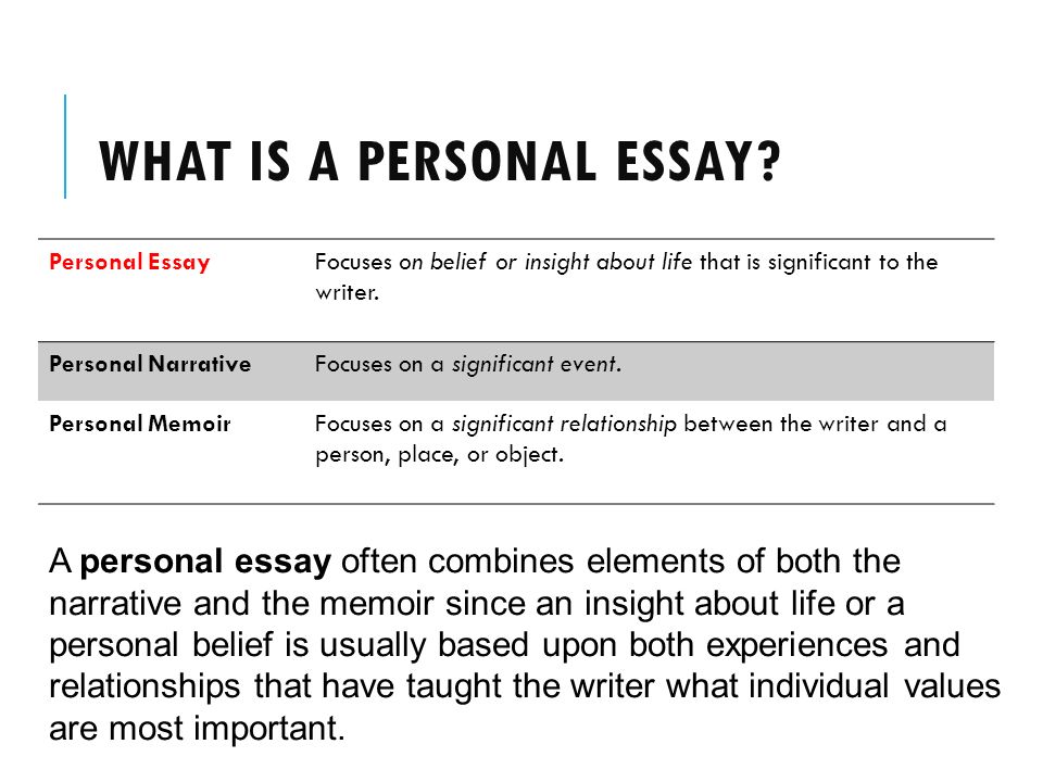 elements of an personal essay elements of an personal essay