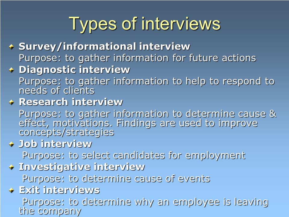 what is the goal of an informational interview