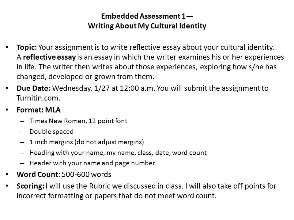 Cultural experiences essay