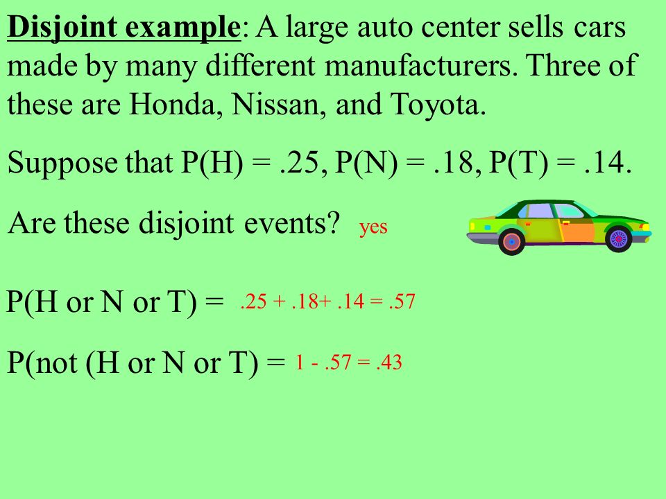 chapter 5 probability what are the chances 5 1randomness draw a venn diagram to illustrate this conditional cars are motor vehicles