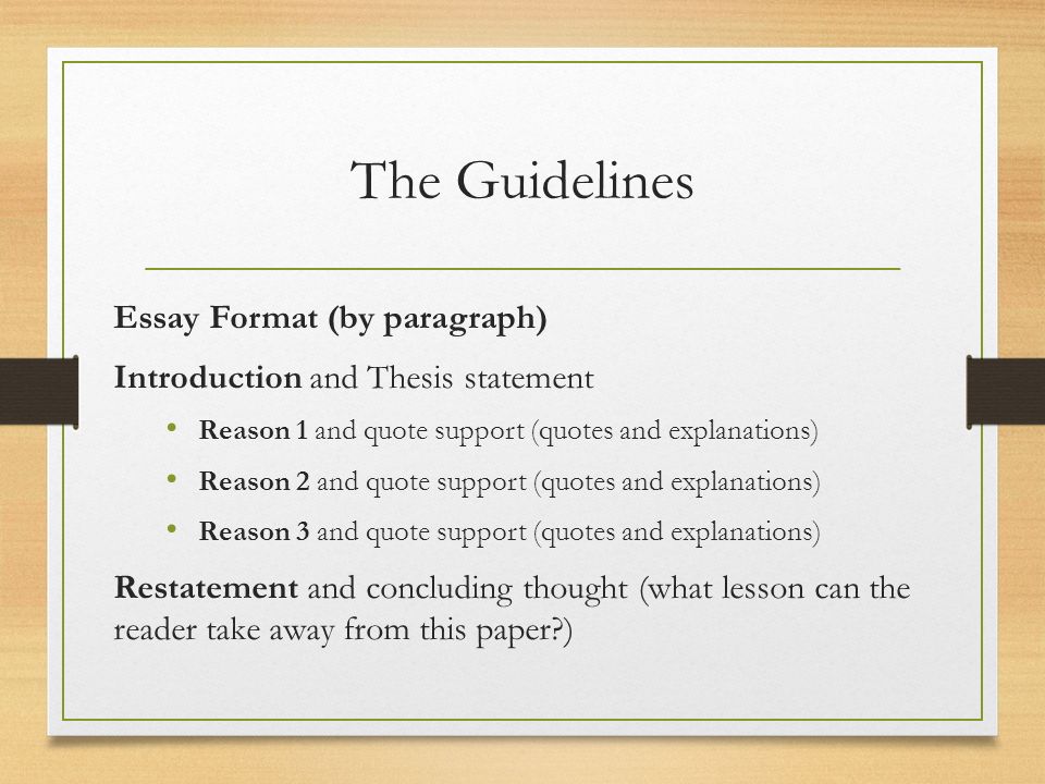 thesis for an essay format thesis for an essay format