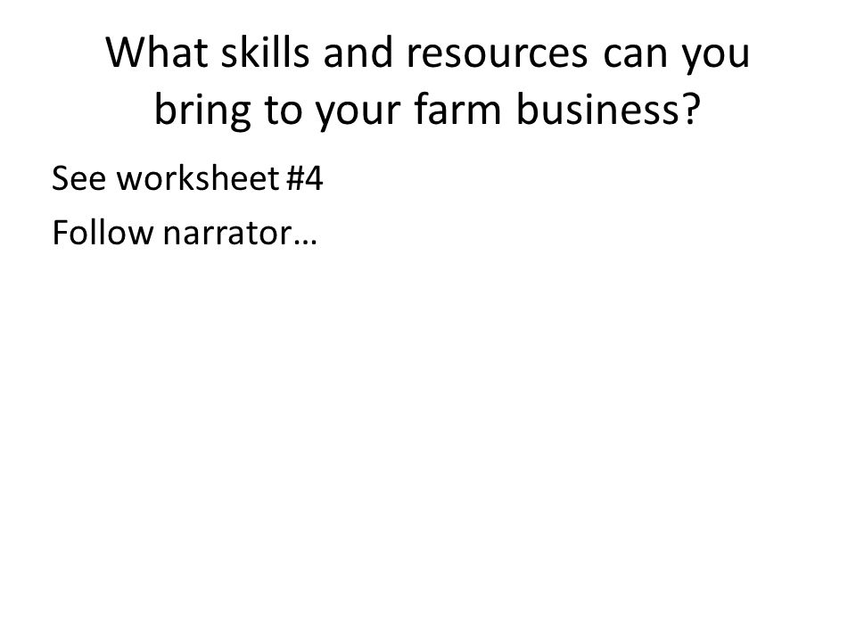 what skills can you bring