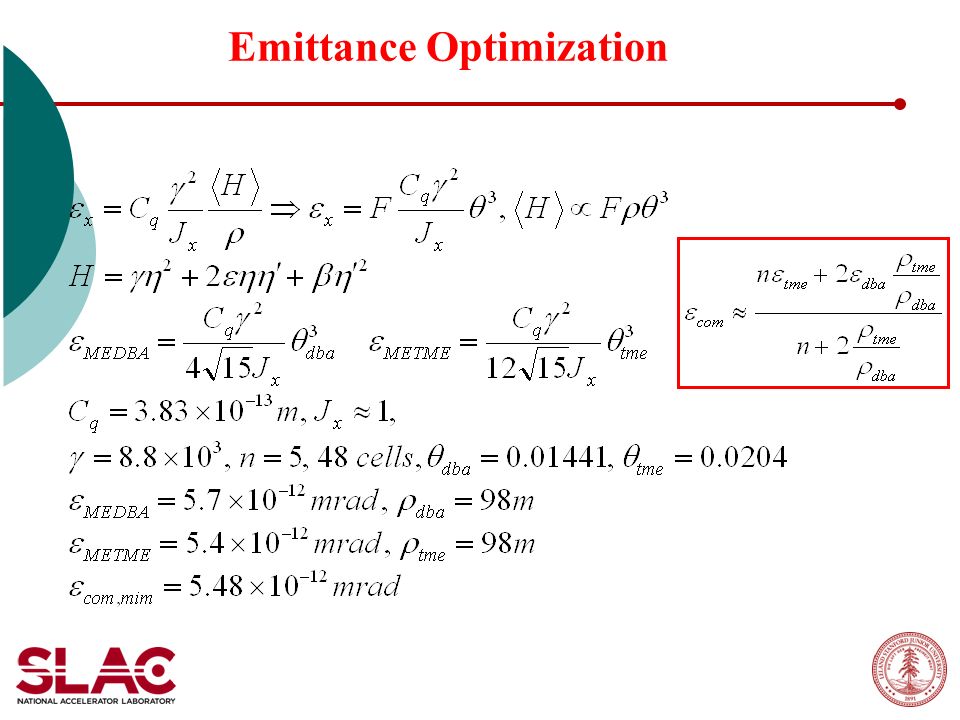 Emittance Optimization
