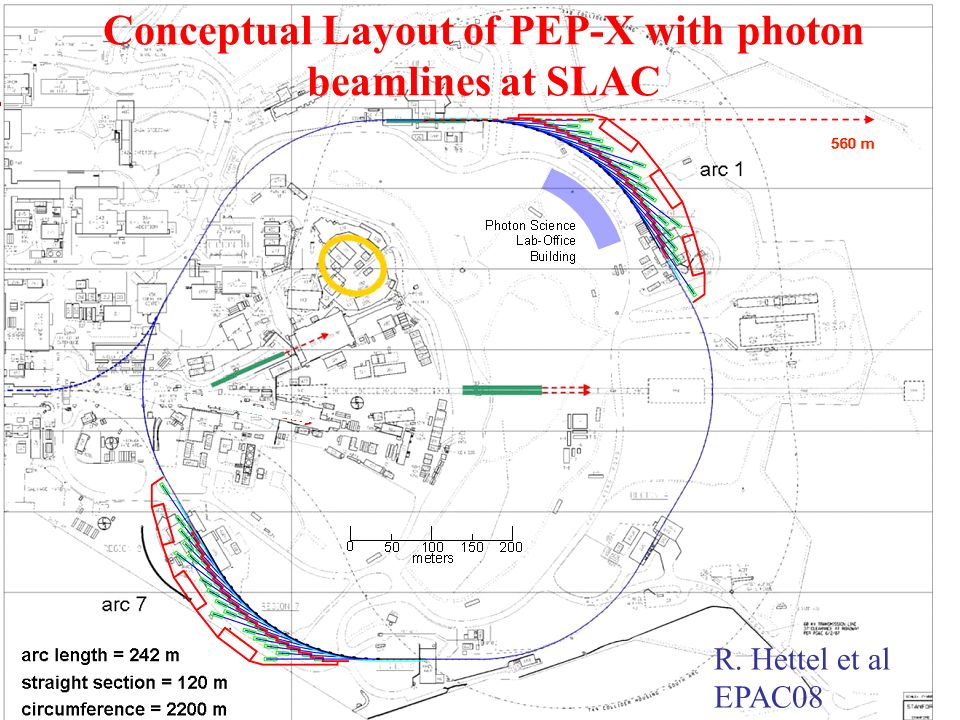 R. Hettel et al EPAC08 Conceptual Layout of PEP-X with photon beamlines at SLAC