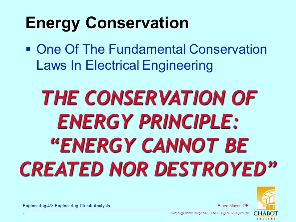 conservation of electricity conservation of electricity
