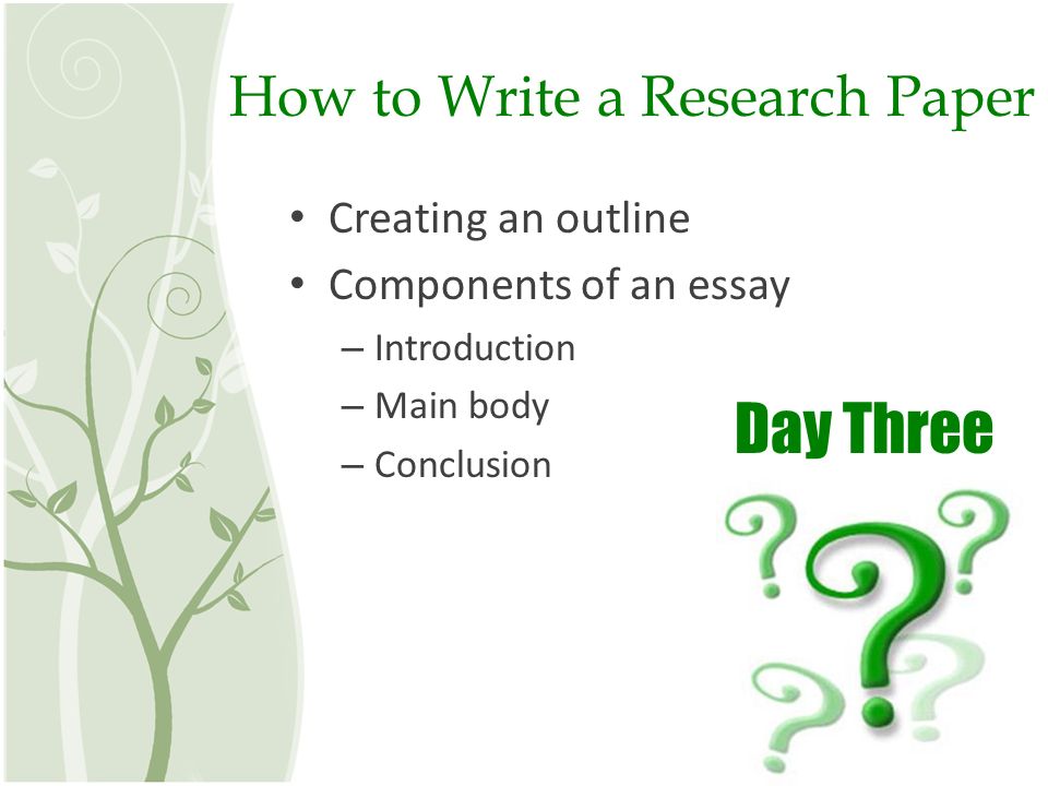 How to begin the main body of an essay