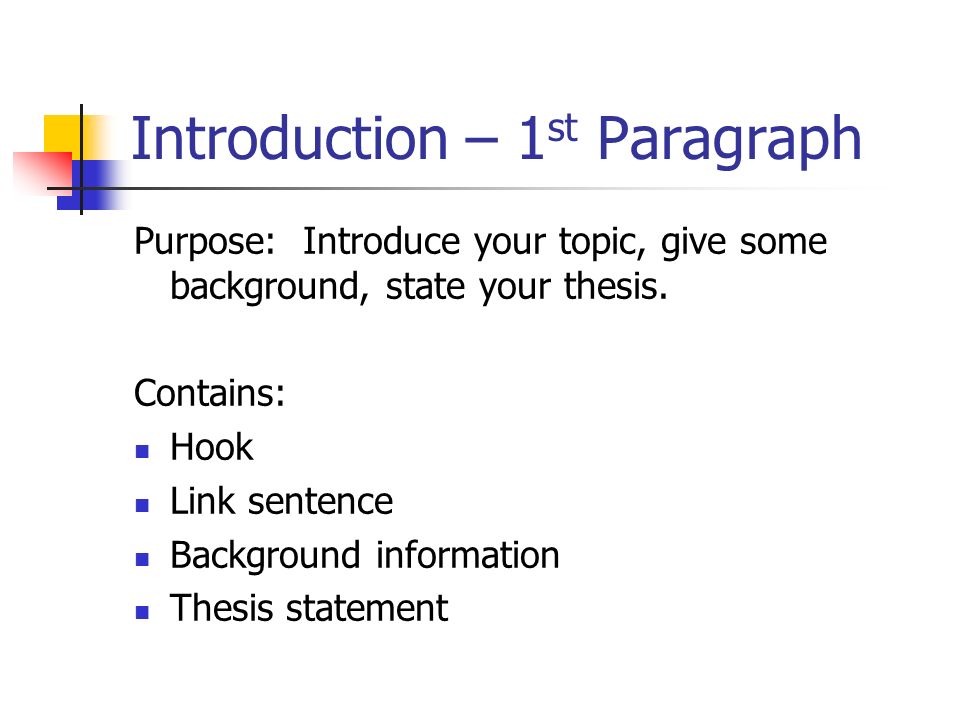 Introduction of an essay outline