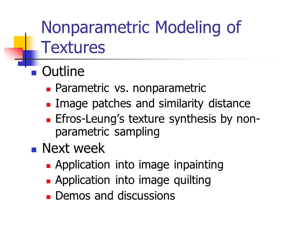 parametric vs nonparametric