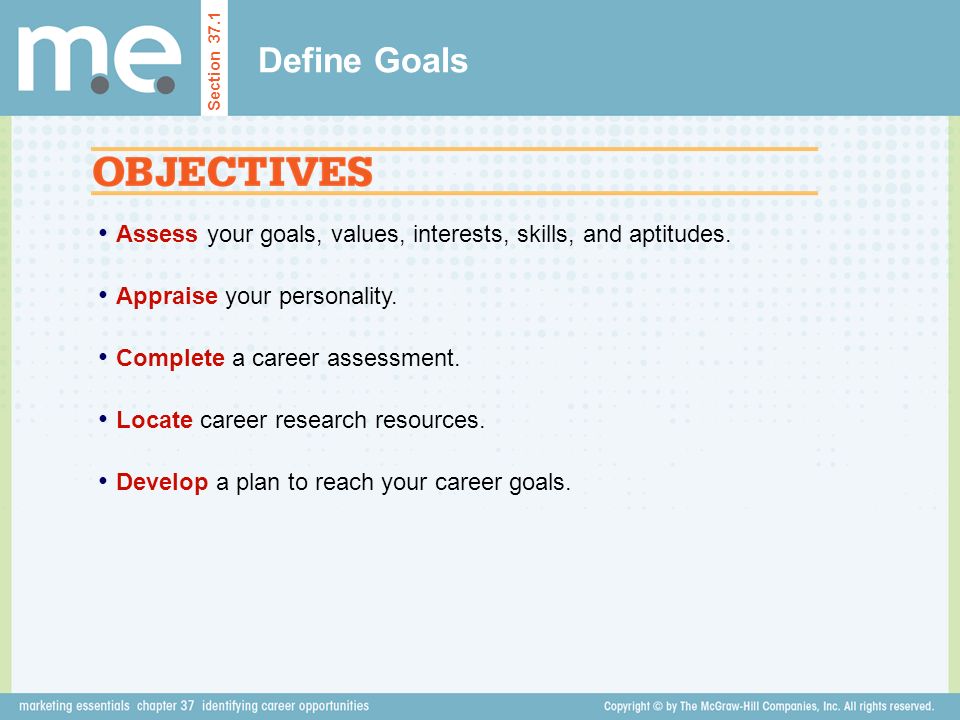 your career goals