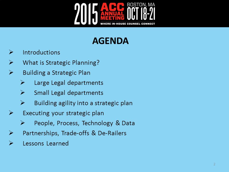 strategic planning agenda