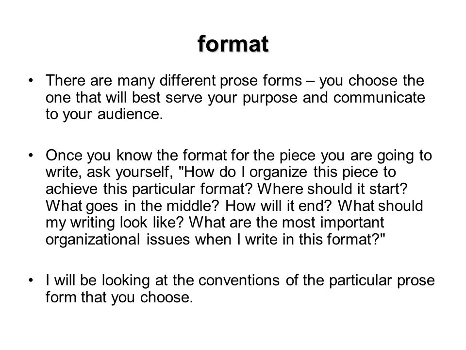 english language arts personal response to text suggested time what is prose format