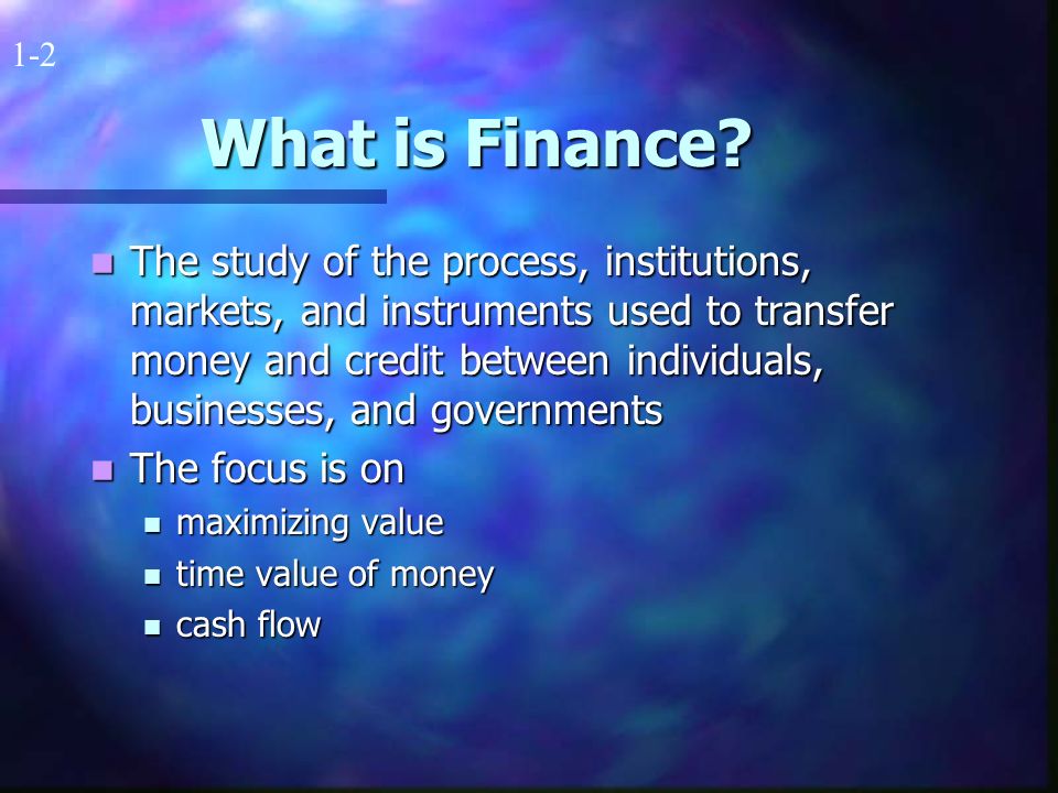 What is Finance.