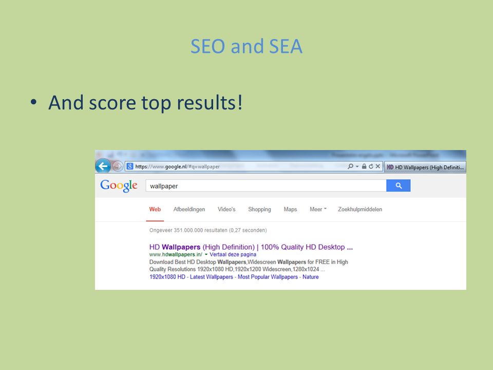 SEO and SEA And score top results!