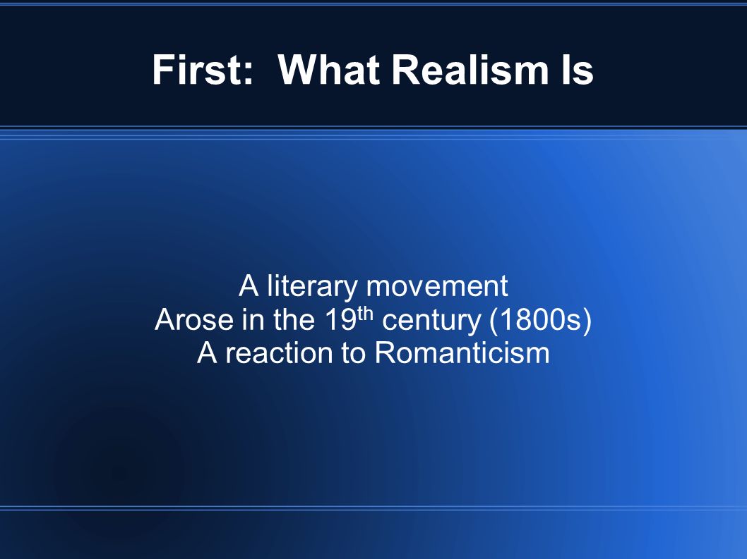 realist essay realist essay