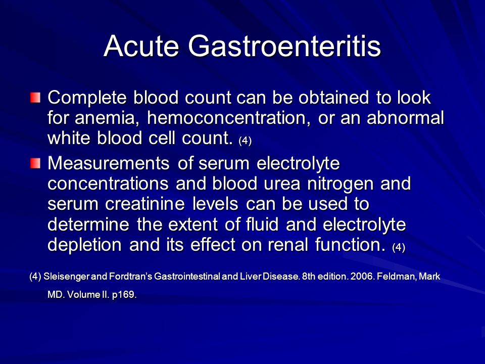 acute gastroenteritis About gastroenteritis: an acute inflammation of the lining of the stomach and intestines, characterised by anorexia, nausea, diarrhoea, abdominal pain and weakness, which has various causes, including food poisoning due to infection with such organisms as escherichia coli, staphylococcus aureus and salmonella species, consumption of. acute gastroenteritis About gastroenteritis: an acute inflammation of the lining of the stomach and intestines, characterised by anorexia, nausea, diarrhoea, abdominal pain and weakness, which has various causes, including food poisoning due to infection with such organisms as escherichia coli, staphylococcus aureus and salmonella species, consumption of.