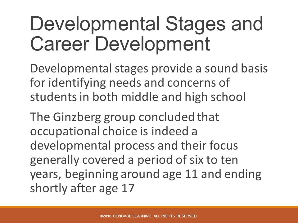 stages of career development process