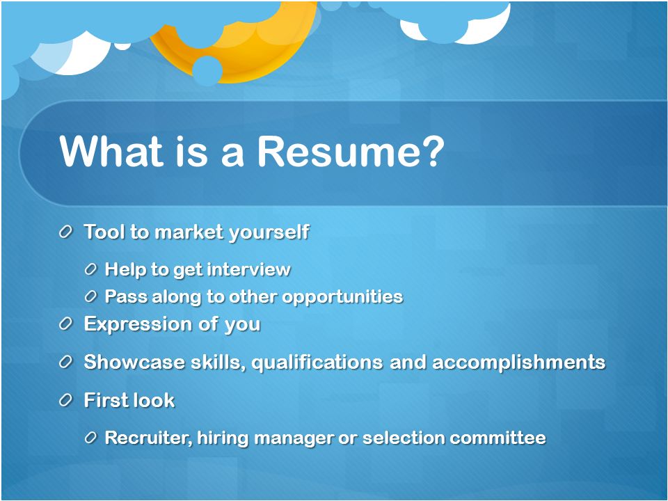 resume and interview tips