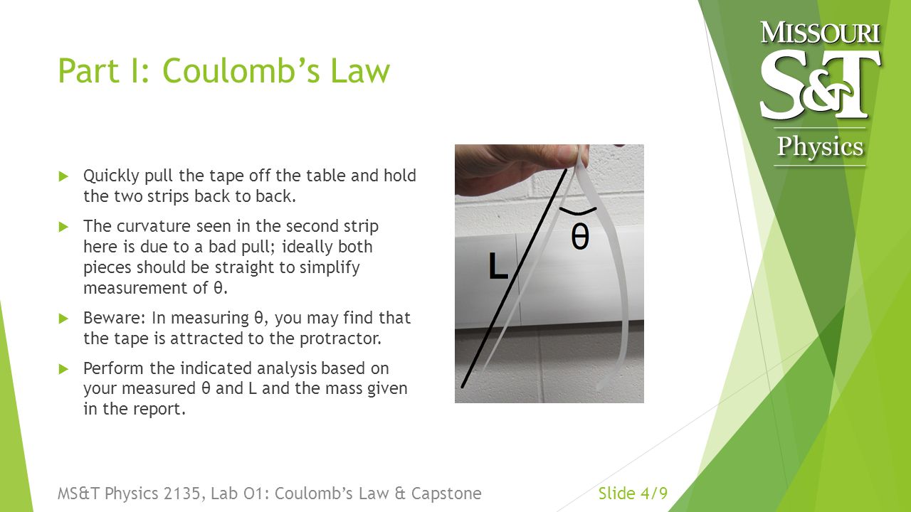 coulumbs law lab report Laboratory i static charge and coulomb’s law in order to study coulomb’s law ¾ prepare a lab report using the. coulumbs law lab report Laboratory i static charge and coulomb’s law in order to study coulomb’s law ¾ prepare a lab report using the.
