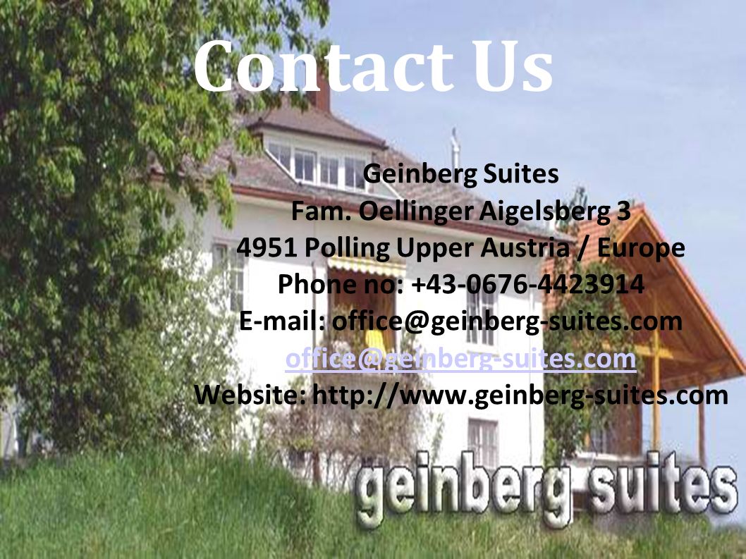 Contact Us Geinberg Suites Fam.
