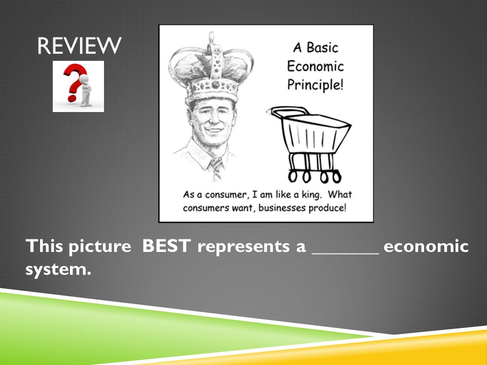 REVIEW This picture BEST represents a _______ economic system.